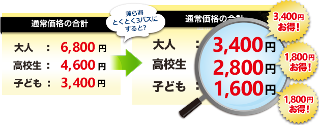 美ら海とくとくパスにすると？